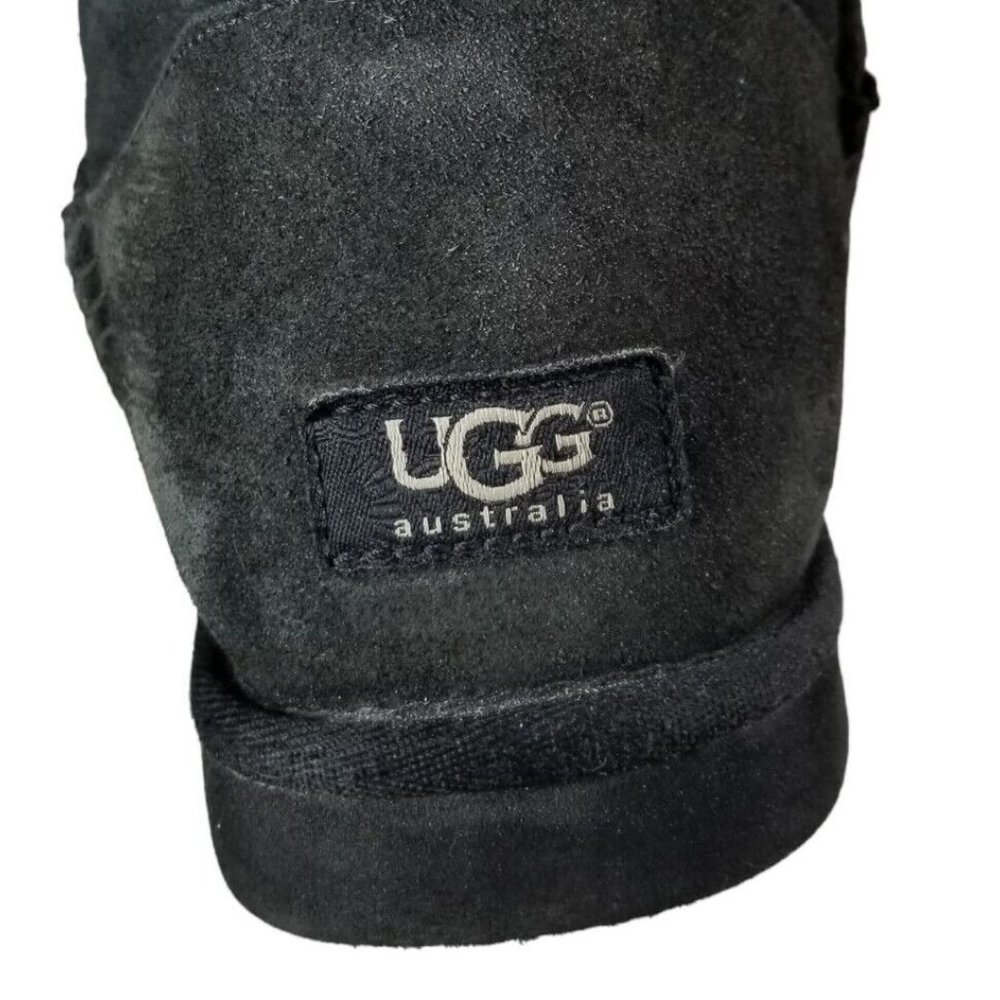 UGG Girls Bailey Bow II Boot Women Size 9 Black Triple Bow Tall 1007309Y - Picture 3 of 14